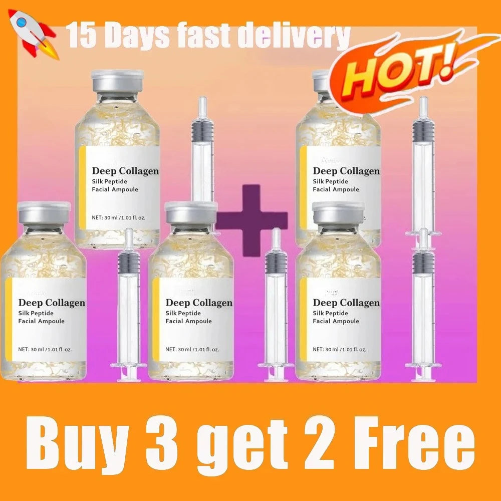 Collagen Peptide Anti-Aging Ampoule | Silk Protein Serum For Skin Tightening & Elasticity Boost