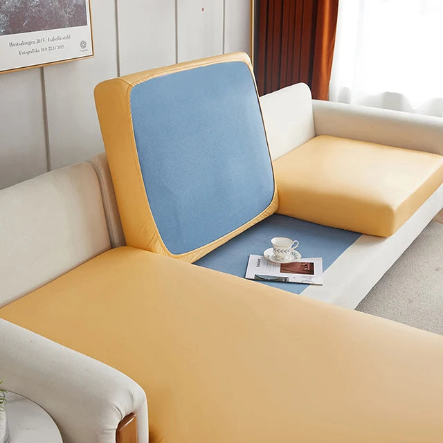 Waterproof PU Leather Sofa Seat Cushion Cover For Living Room Furniture Protector L Shape Corner Armchair Couch Slipcovers