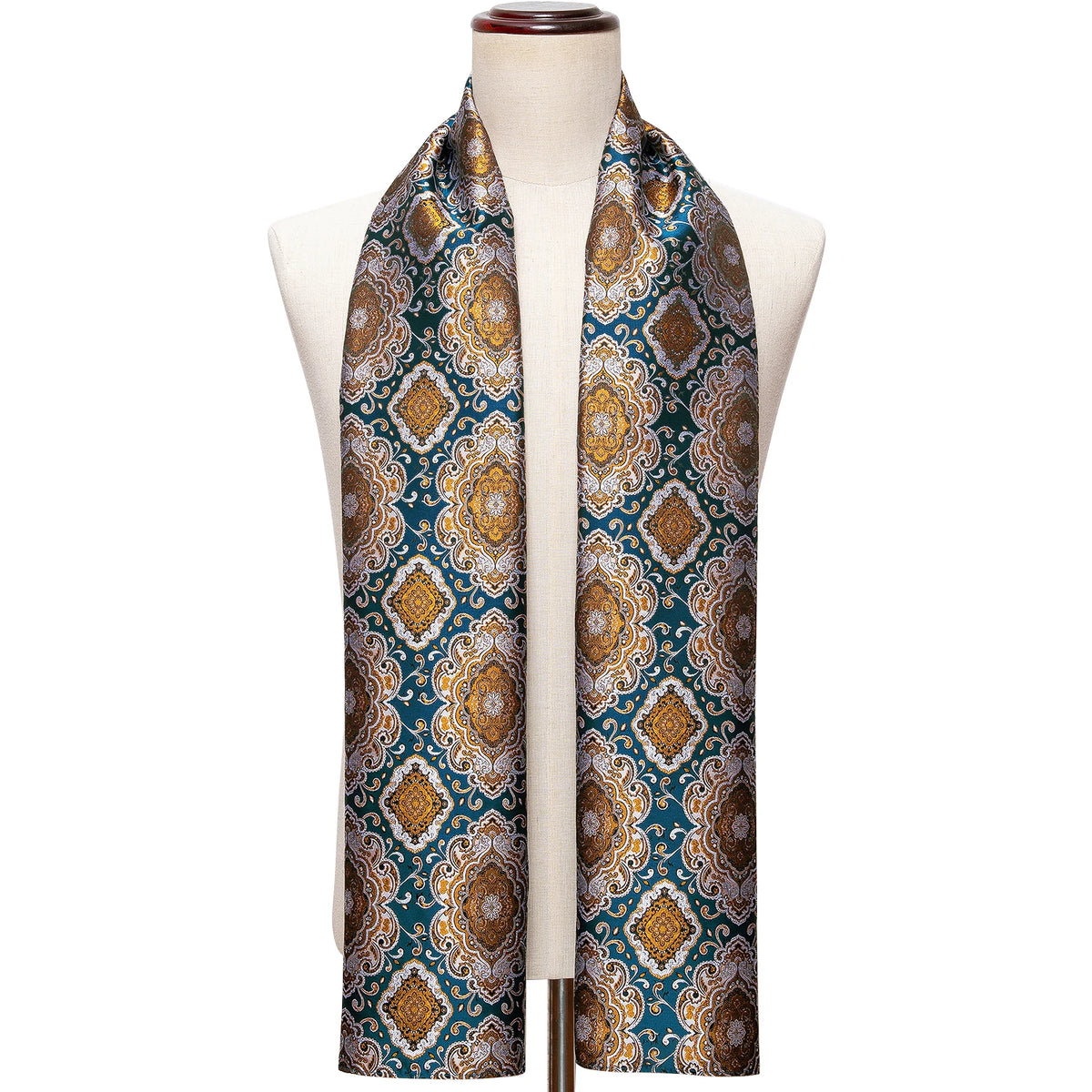 Men's Purple Paisley Long Scarf - 160cm Winter Wrap - photo 14