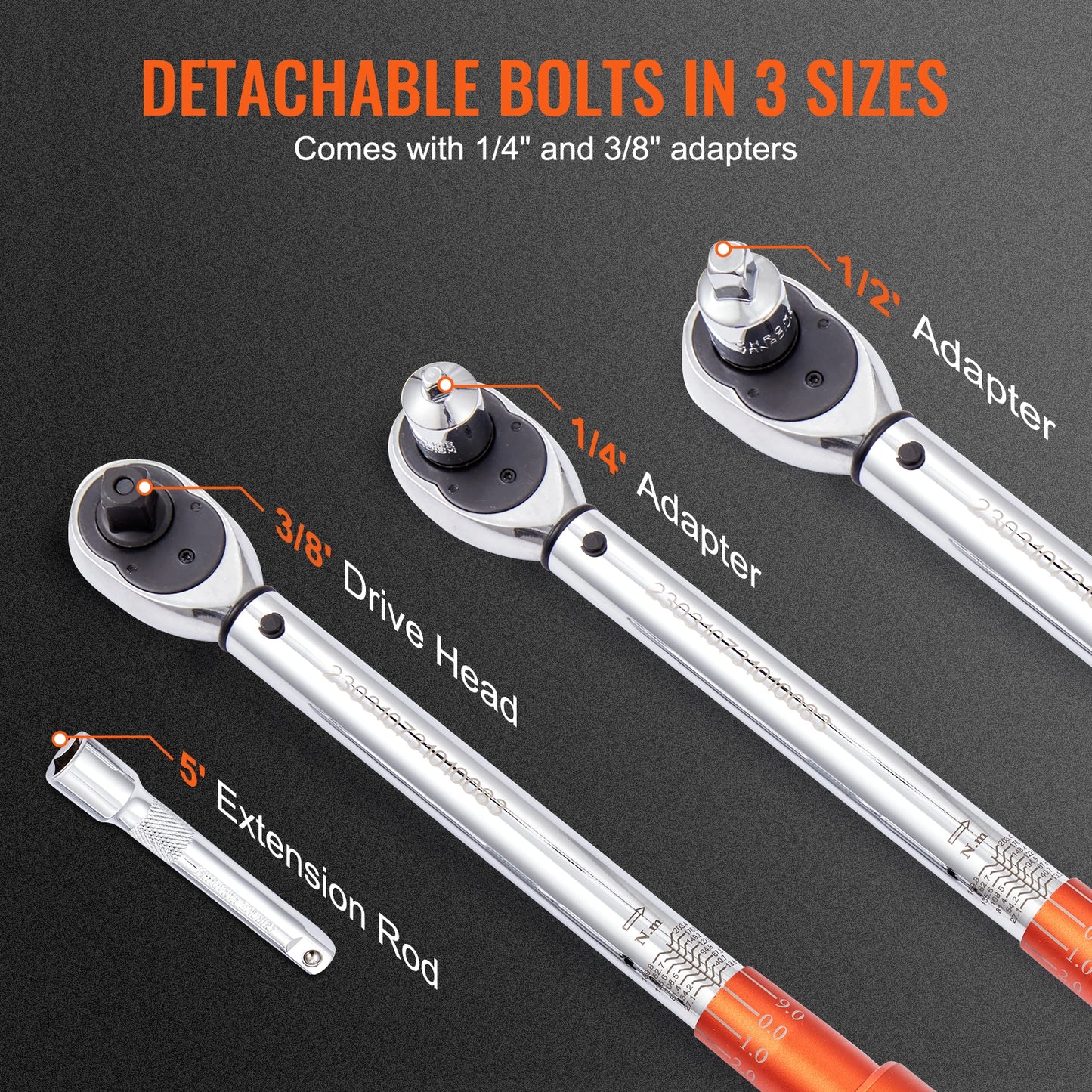 SucceBuy Mechanical Click Torque Wrench Set – Dual-Direction Adjustable Drive Wrench with Dual Range Scales | Multiple Torque Ranges | Auto & Precision Tool
