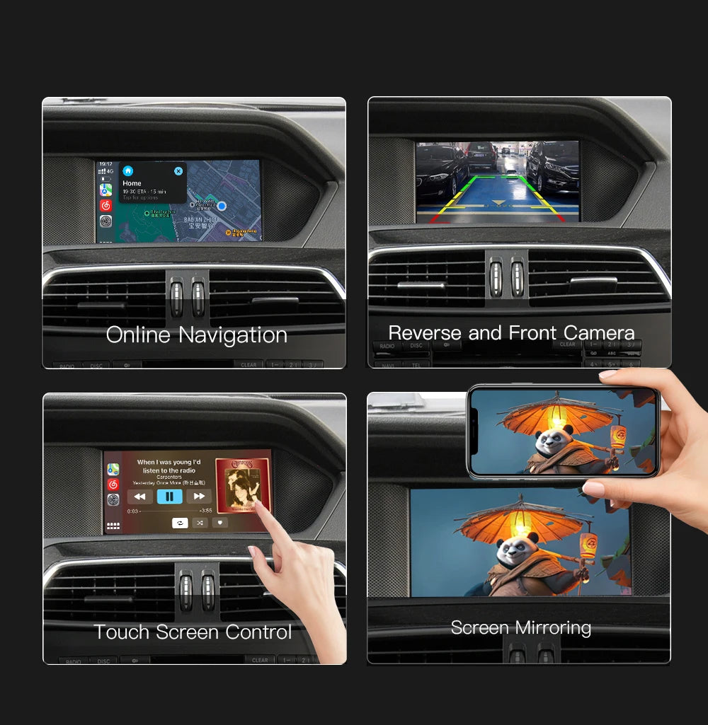 AUTOABC Wireless CarPlay Android Auto for Mercedes Benz A B C E Class NTG4.5/4.7 GLA CLA GLK SLK CLS W204 W176 W246 X204 C117