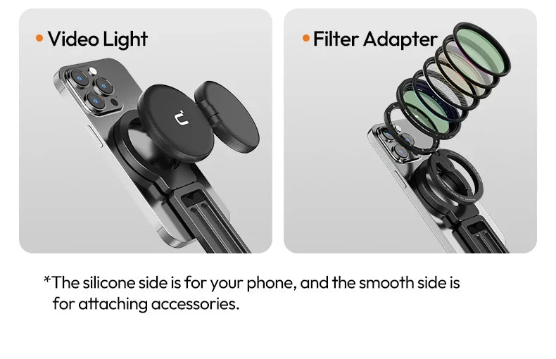 Ulanzi MA38 Magnetic Phone Stand For iPhone 16 15 14 Handheld Tripod Snap Mode Hidden Hook Slope Wall Mountable