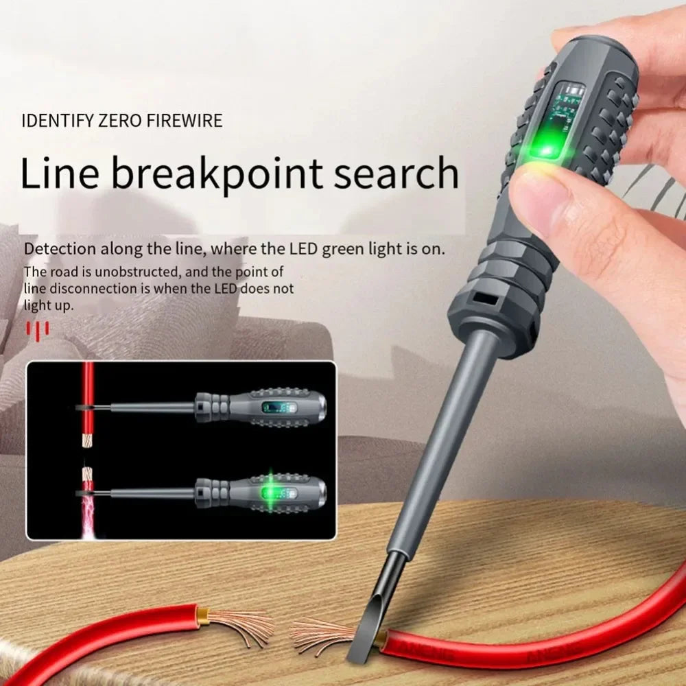 2pcs Word/Cross electrician screwdriver 12-220V Voltage Tester Pen AC/DC Induction Insulated Electricians Screwdriver Hand Tools