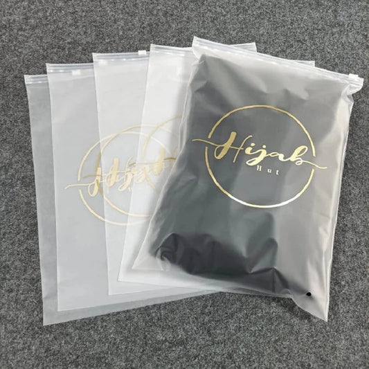 30/50/100PCS Matte Plastic Zipper Packaging Bags – Waterproof Garment & Shirt Storage | Custom Logo