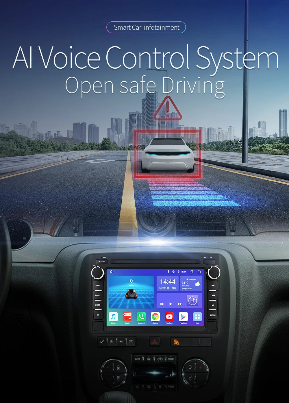 7" Android Car Stereo with GPS & Bluetooth — Chevrolet Silverado, Impala, Traverse & GMC Sierra