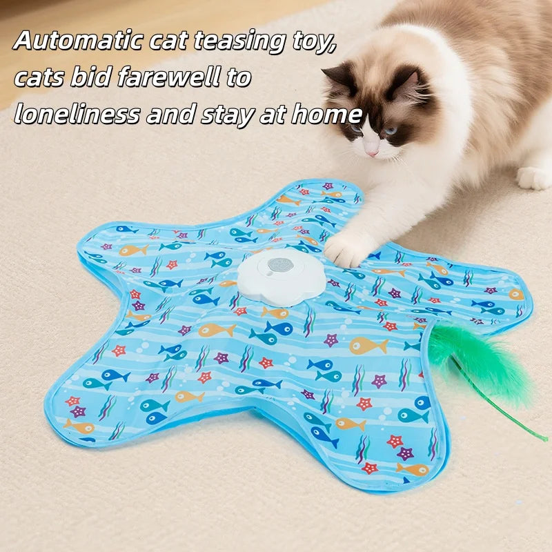 Interactive Cat Hunting Carpet - Rotating Wheel & Teaser Toy – photo 3