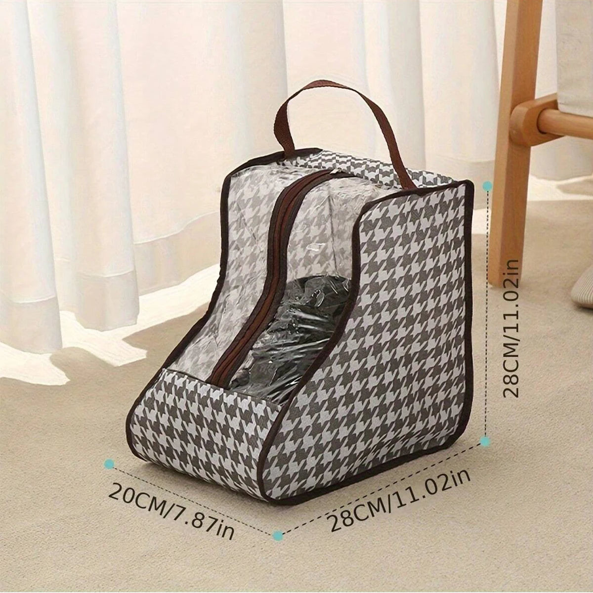 1/2/3/4 Pieces Of Thousand Bird Grid Shoe Storage Bag Transparent Dustproof And Moisture-proof Shoe Boot Protective Cover