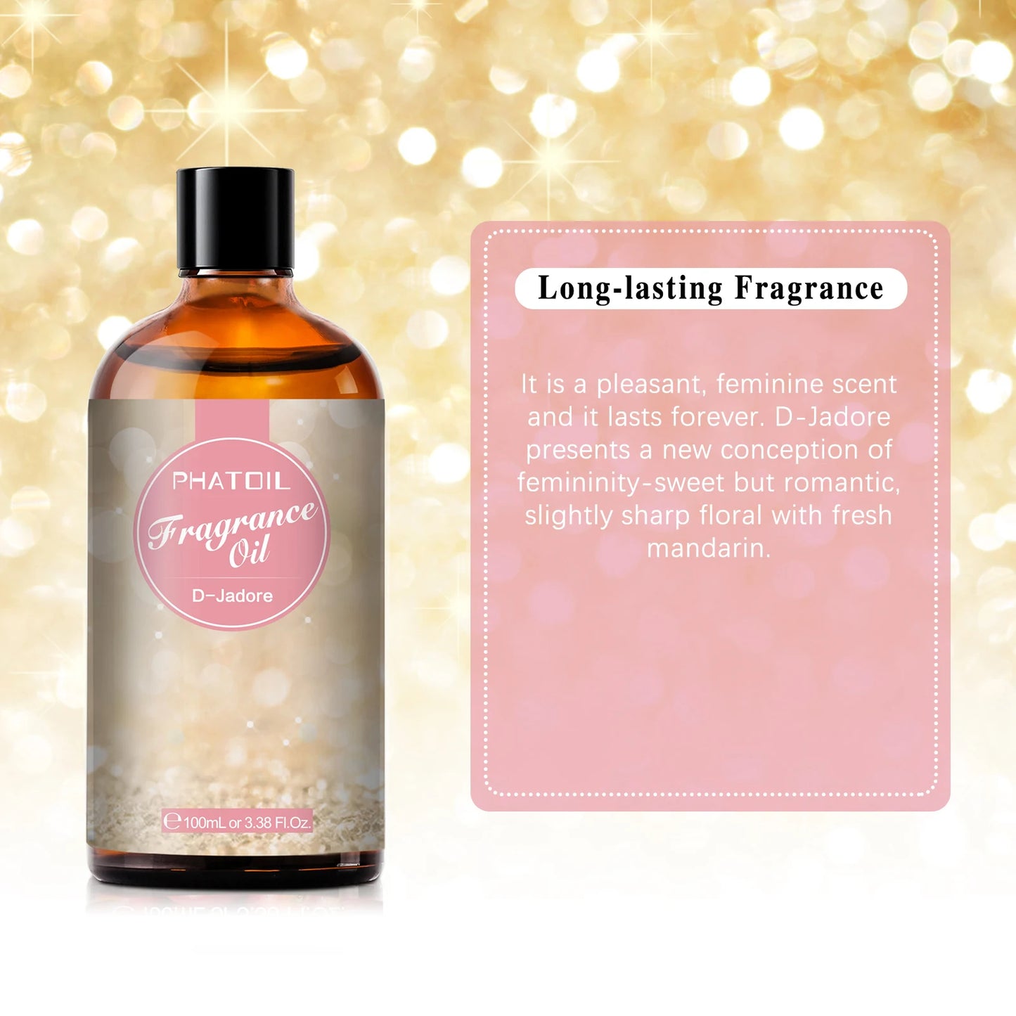 PHATOIL 100ml  White Musk Fragrance Essential Oil  Fresh Linen Honeysuckle Peach Orange Blossom for Aroma Candle Soap Making