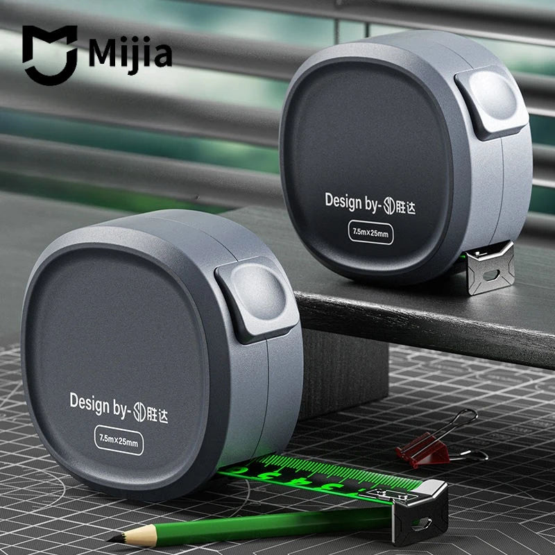 Mijia Tape Measure Self-locking Steel Tape 10m Portable Woodworking Measure Gauging Tool Retractable High Precision Meter Ruler