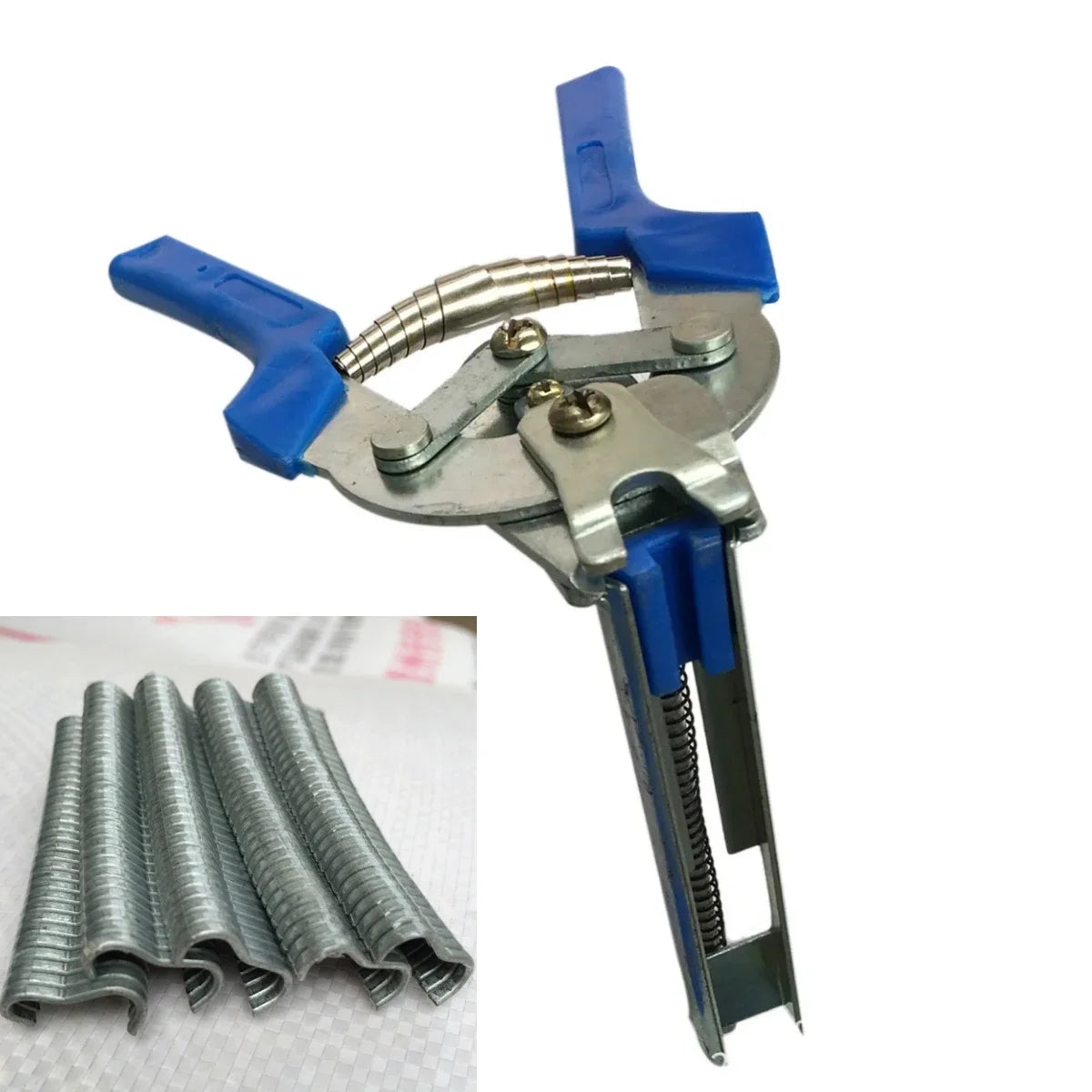 New Hog Ring Plier Tool or 600pcs M Clips Staples Chicken Mesh Cage Wire Fencing Anti-slip Handle Stainless Steel Hand Tools
