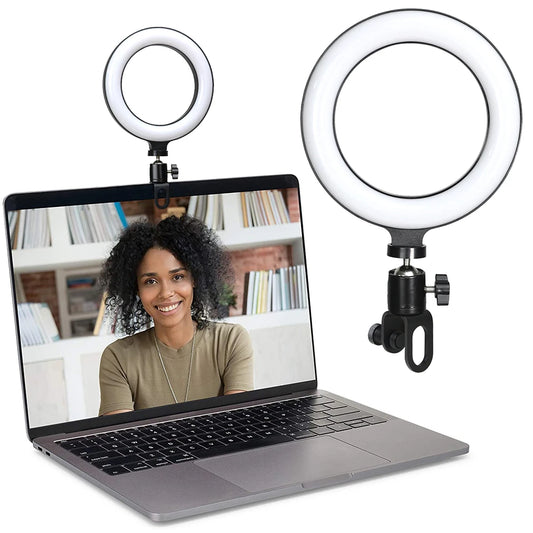 6.3 Inch LED Ring Light – USB Clip-On Selfie Light for Laptop, MacBook & Desktop | TikTok, YouTube & Zoom