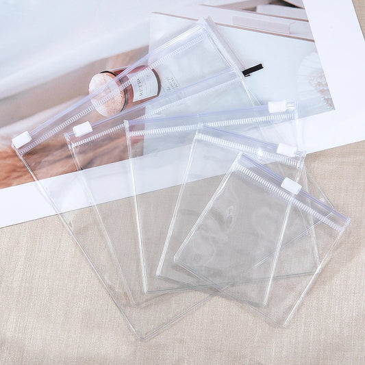 10Pcs Thicken Zipper Bag Transparent Plastic Bag Anti Oxidation Jewelry Pouch for DIY Jewelry Storage Earring Bracelet Packaging