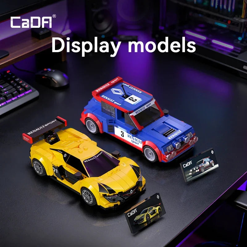 Cada 1:24 Building Block Maxi Turbo Car Set Renault Super Sports Car Retro Car Bricks Birthday Christmas Gift for Adult Boys