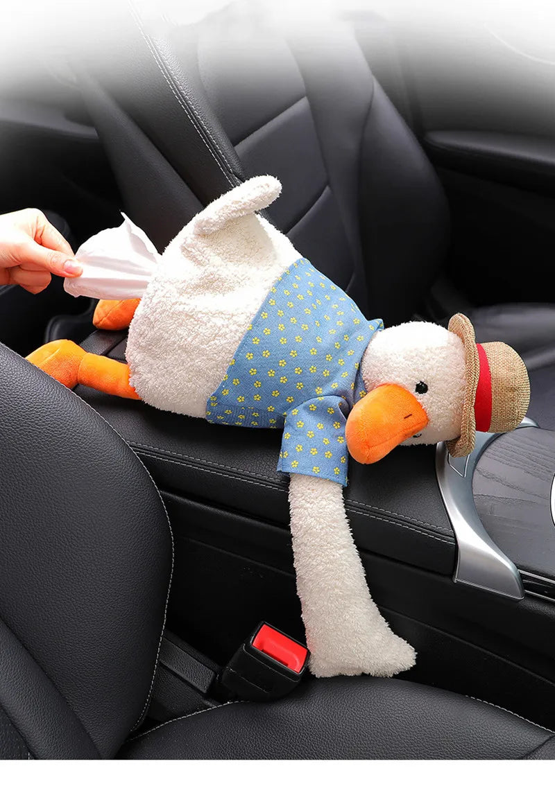 duck Creative  Ass Tissue Box Soft Cartoon Paper Napkin Case Cute Animals Car Paper Boxes Lovely Napkin Holder for Car Seat