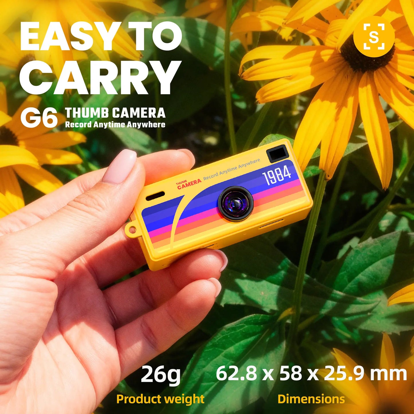 G6 Thumb Keychain Camera — 1080P Retro Mini Action Camera