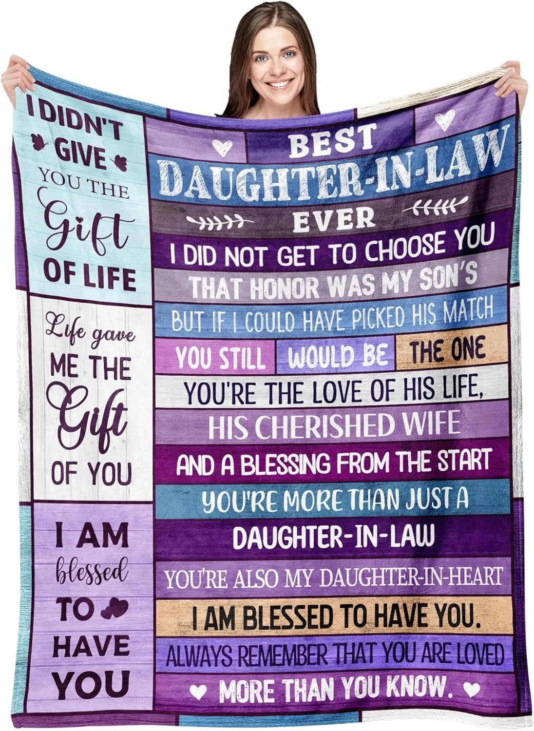 Gift for Mom Flannel Throw Blanket with Loving Message