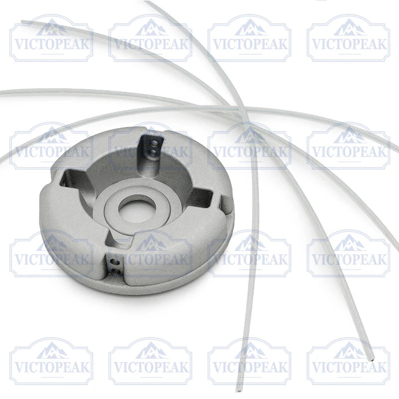Aluminum Alloy Grass Trimmer Head With Nylon Wrapped Steel Line Trimmer Head Replacement Parts For Gardening Tool