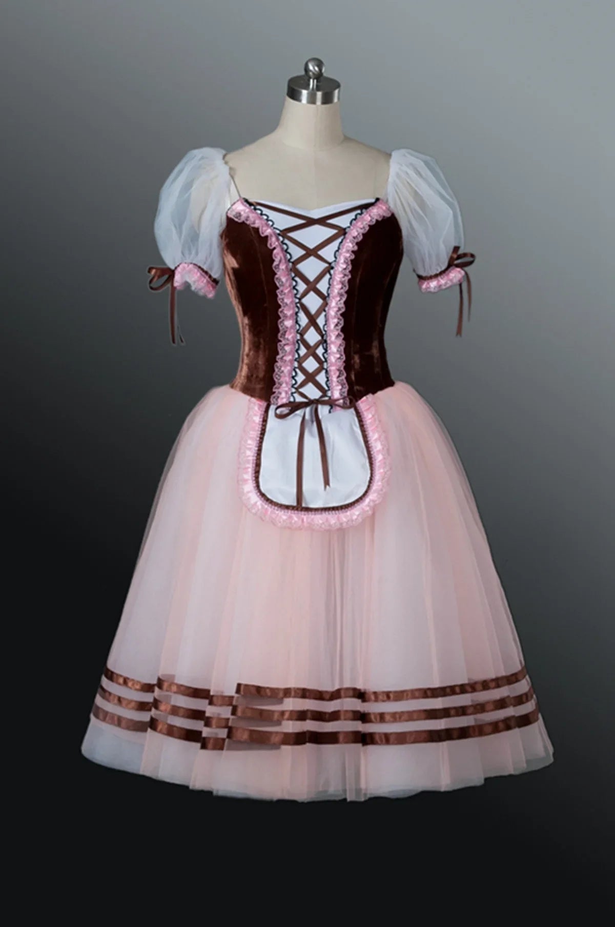 Red Giselle long ballet tutu dress style 2