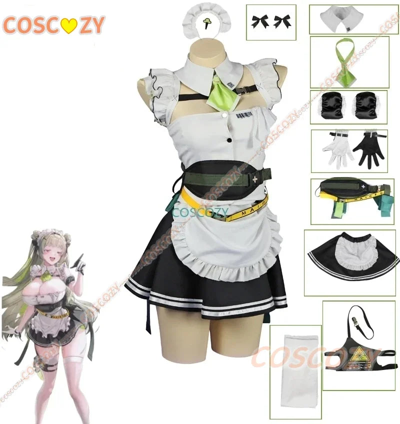 Nikke The Goddess Of Victory Soda Cosplay Costume Game Nikke Cosplay Soda Sexy Maid Uniform Costume Wig Halloween Carnival Suit