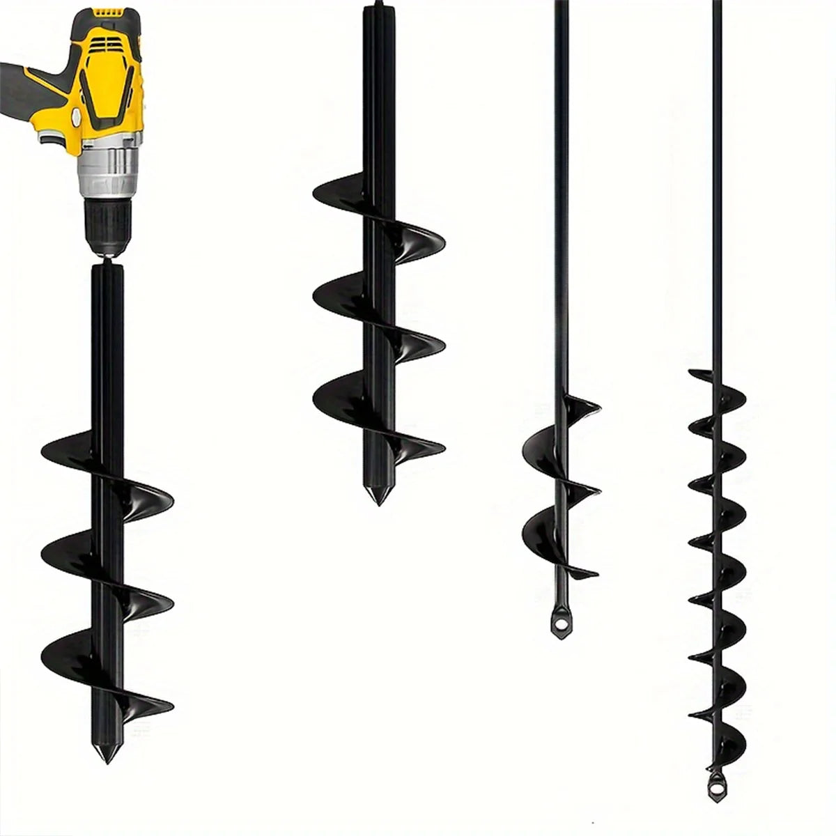 Spiral hole drill bit - Home planting spiral drill bit - Planting tool for loosening soil and digging holes, garden drill bit,
