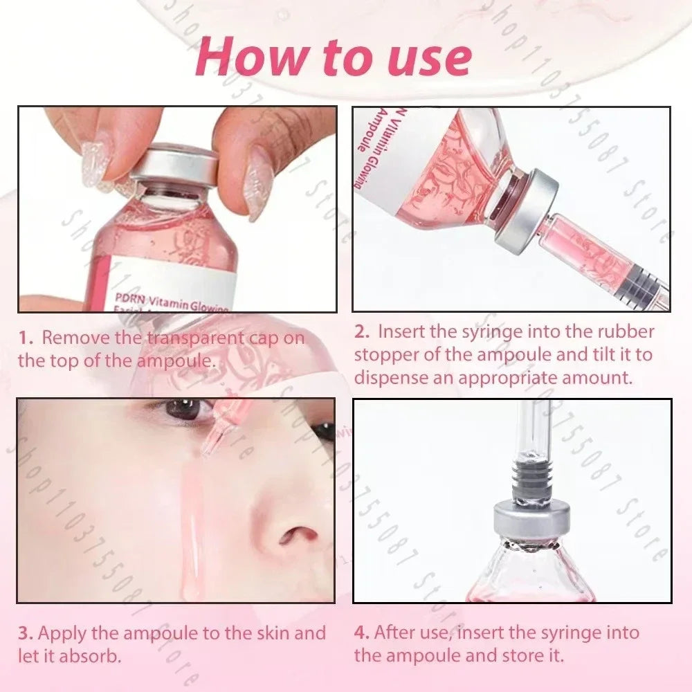 HF703 30ml Soothing Facial Ampoule Serum, Vitamin Hydrating Anti-Wrinkle Essence Restore Elasticity for Dry Aging Skin