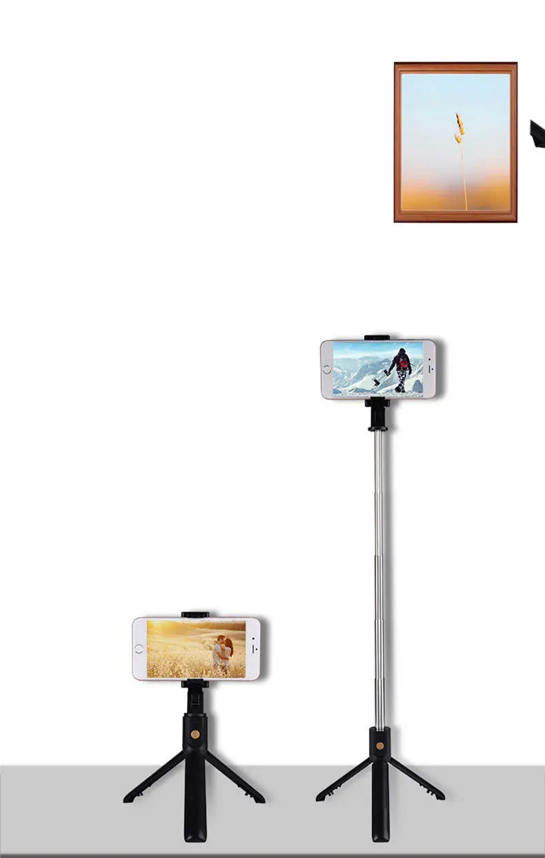 Portable Selfie Stick Tripod Mini Selfie Stick Bluetooth Remote Control Foldable Tripods For iPhone Xiaomi Huawei Shooting Live