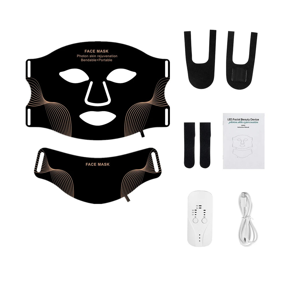 Silicone LED Face & Neck Mask – 7-Color Photon Light Therapy