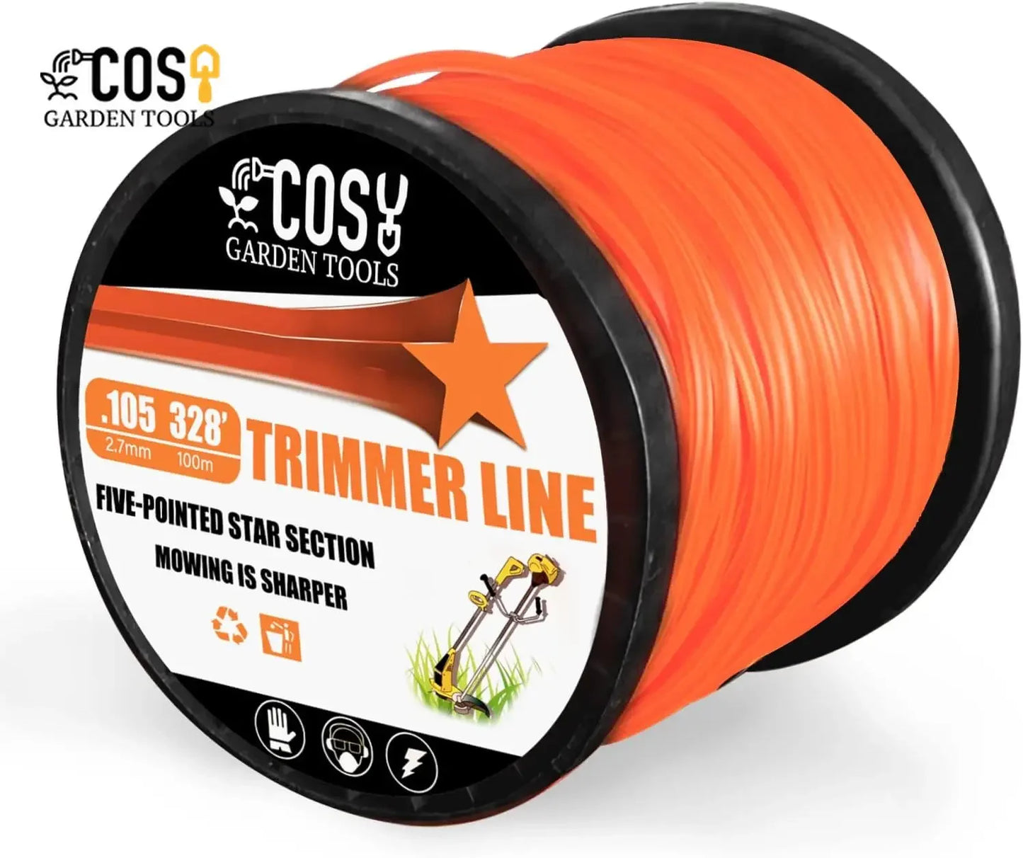 3.0mm/4.0mmBrush Cutter Sharp Rope Grass Mower Pentagram Nylon Mowing Trimmer Line Trimmer Head String Grass Trimmer Roll Line