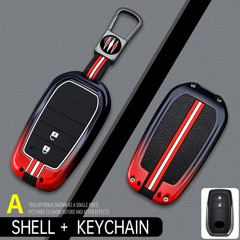 Car Key Case Cover For Toyota CHR Hilux Fortuner Land Cruiser 200 Camry Corolla Crown RAV4 Highland,Car Interior Accessories