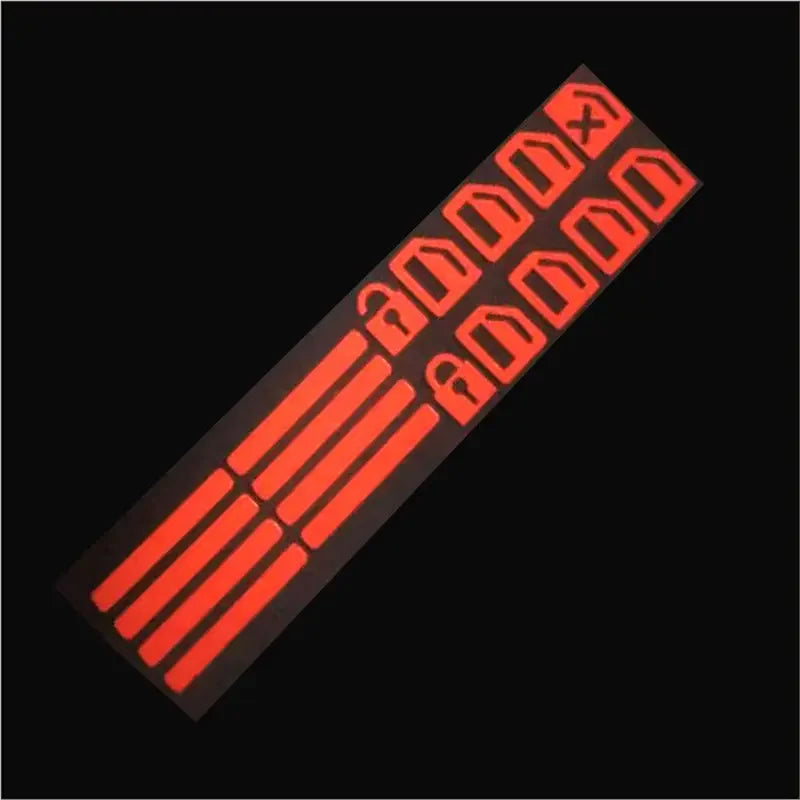 18Pcs/set Luminous Car Window Button Sticker Car Door Window Lift Button Stickers Night Fluorescent Decals Car Interior Sticker
