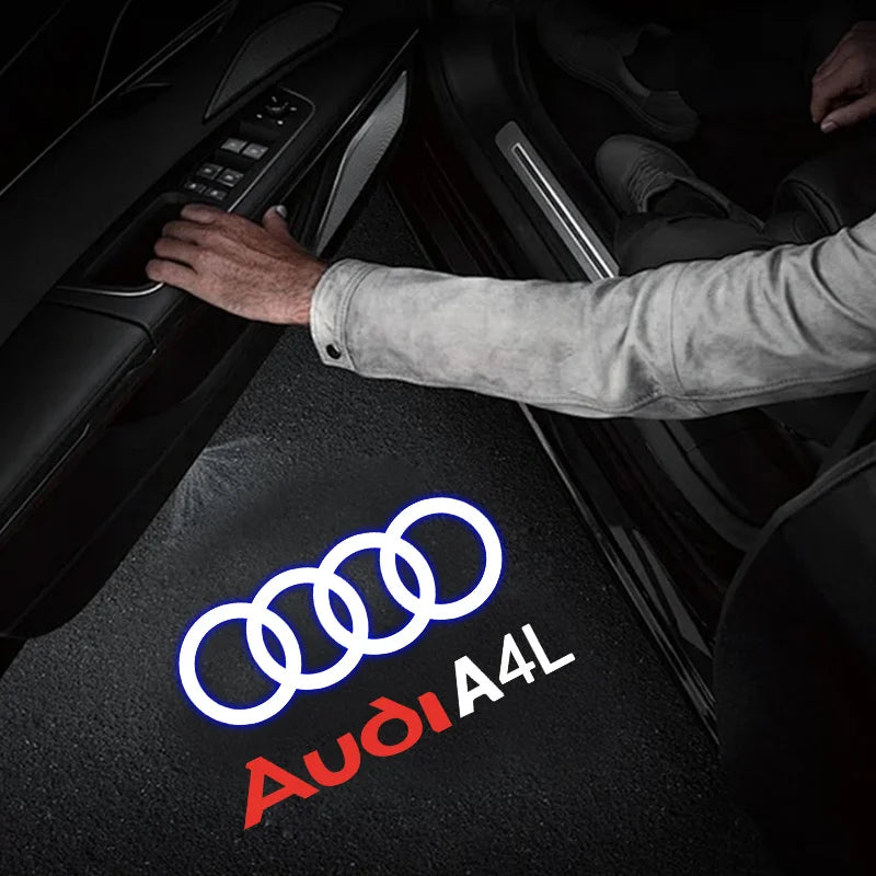 Audi LED Door Welcome Light – Car Door Emblem Lamp for Q3 Q5 Q7 S3 S4 S5 S6 S7 A4 A5 A6 A7 A8