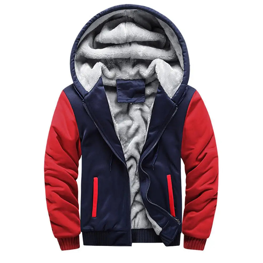 Men's Camo Fleece-Lined Hooded Jacket