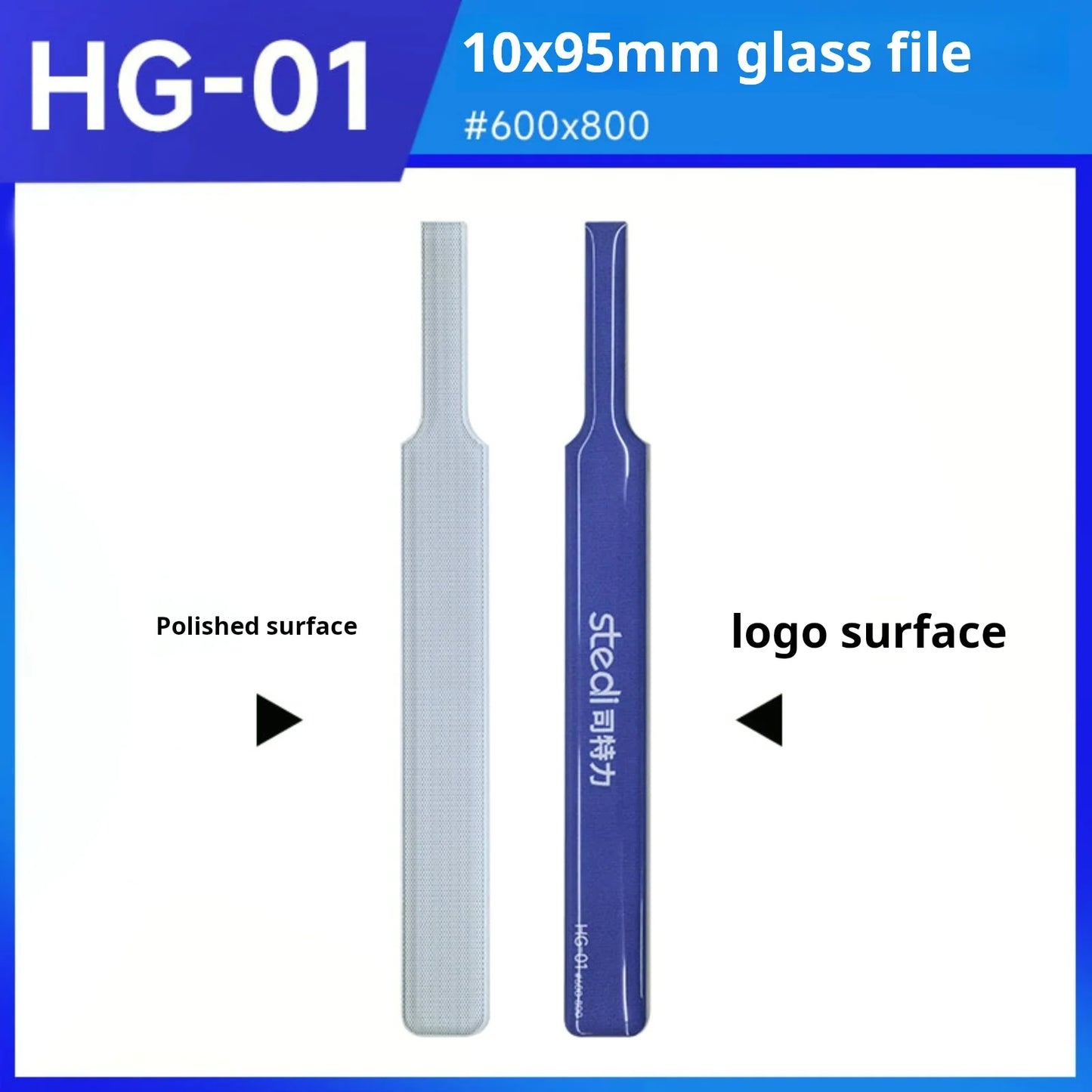 Stedi 2.0 Upgraded Glass File Precision Washable File for Gundam Model DIY Nub Mirror Polishing Small Flat Surface Sanding Tool