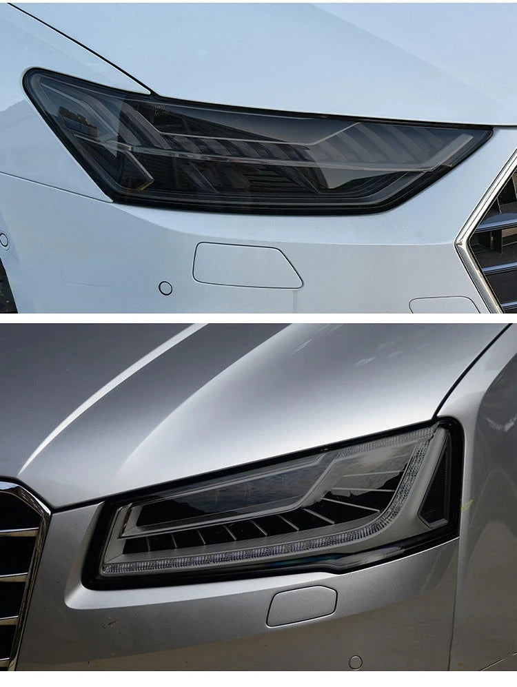 Smoked Black TPU Sticker Car Headlight Protective Film For Audi A3 8V S3 A4 B8 B9 A5 A6 S6 C8 A7 A8 D4 TT TTS Q3 Q5 Q7 Q8 RSQ8
