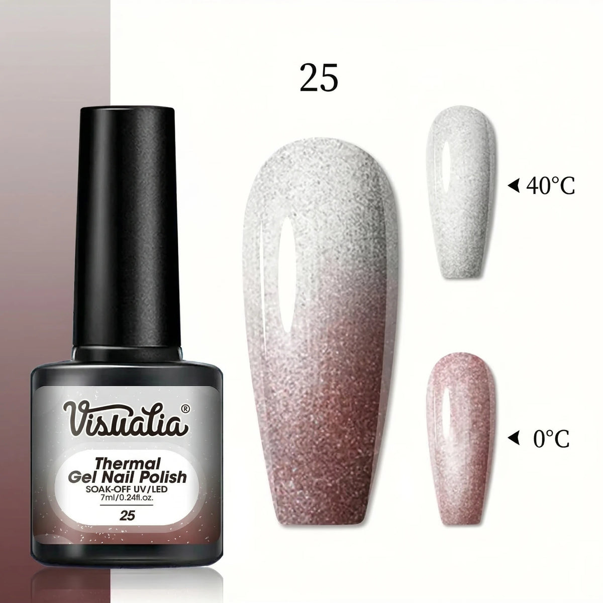 1pc Gradient Hot Gel Nail Polish Set, Changes with Temperature, Semi-Permanent /LED, Soak-Off, Long-Lasting, And Fragrance,