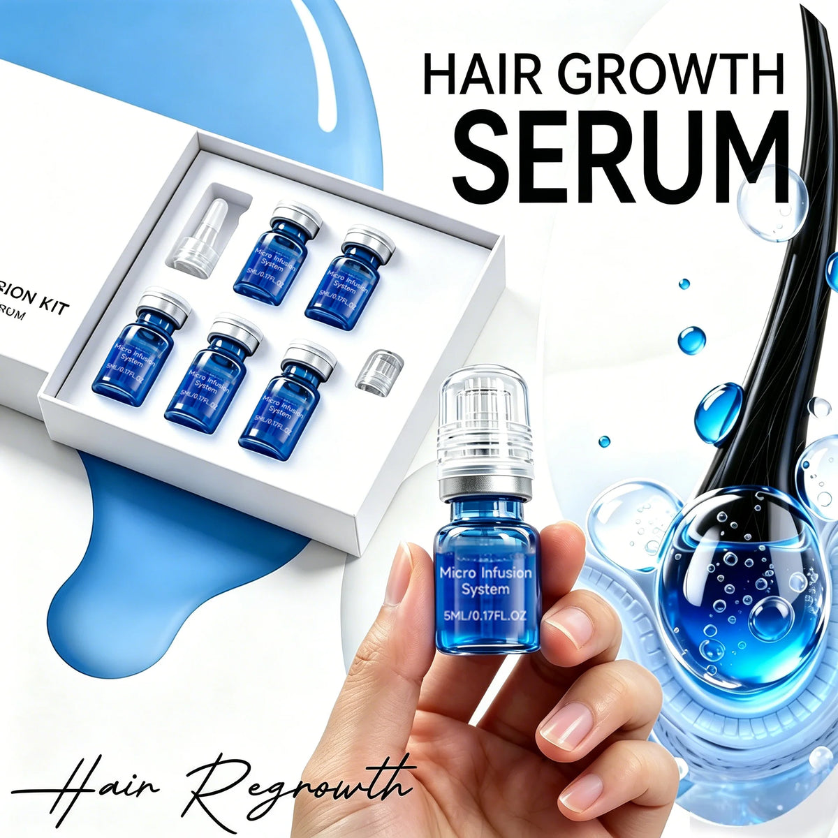 Scalp Care Kit with Derma Roller & Nourishing Serum
