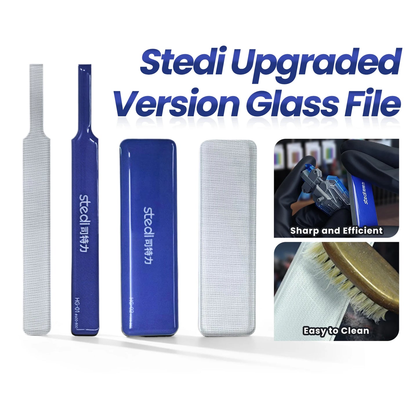 Stedi HG-01/02 2.0 Upgraded Glass File Washable Durable Model Polishing Tools for Gundam Scale Model Making Tools Hobby DIY