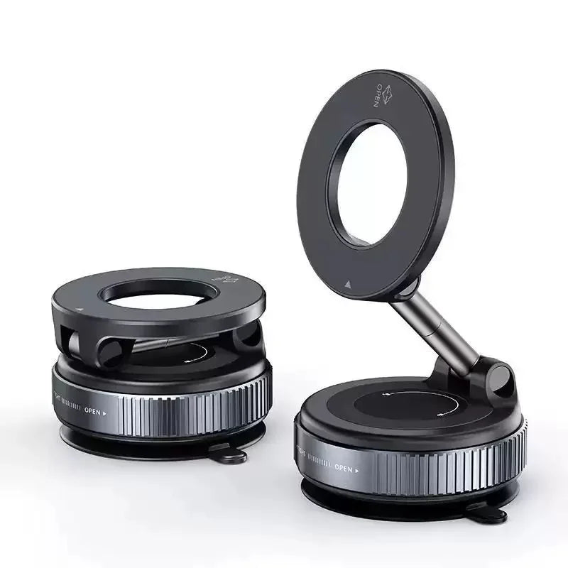 2026 Strong Magnetic Car Phone Holder Foldable Design 360° Adjustable Vacuum Mount For Car/desk/bathroom/universal Use