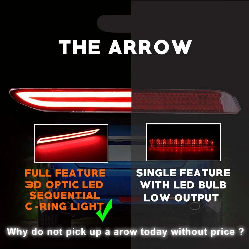 For Toyota RAV4 Camry LED Rear Bumper Reflector Brake Light Tail Fog Lamp for Lexus IS-F GX470 RX300 Sienna Venza Reiz Innova