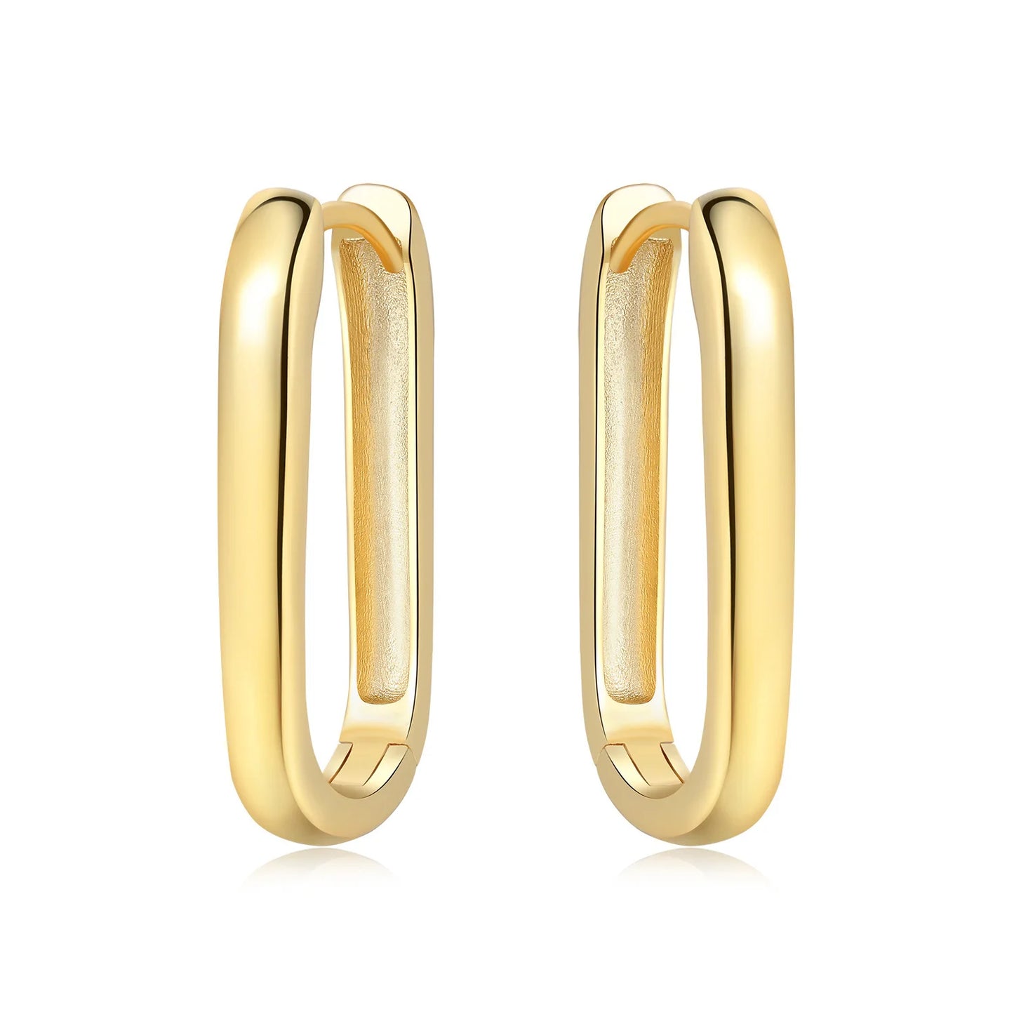 Original 2026 S925 Sterling Silver Zircon 18K Gold Lining Vintage Hoop Earrings for Women Birthday Party Wedding Gift Jewellery