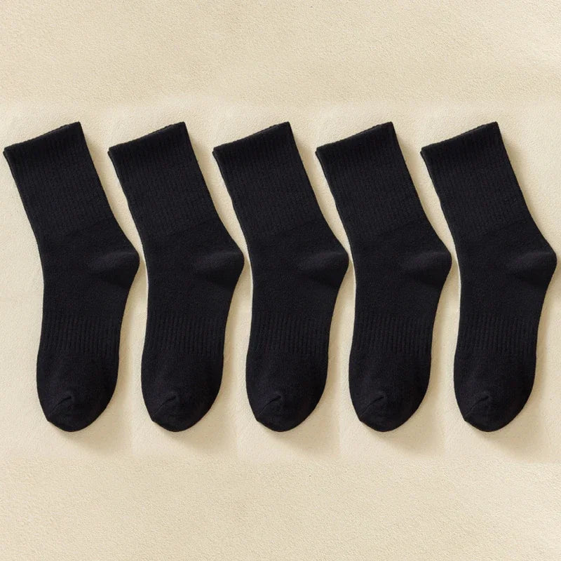 Men's Cotton Crew Socks — White, 1 & 10-Pair Packs, Plus Size