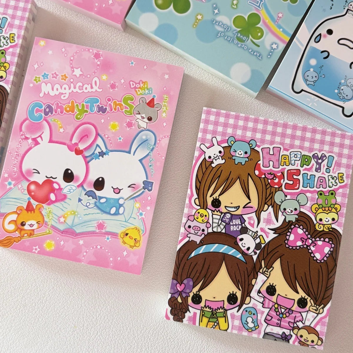 Japanese Retro Cute Showa Style Memo Pads Non Adhesive Journaling Decorative Paper 70 Sheets Each