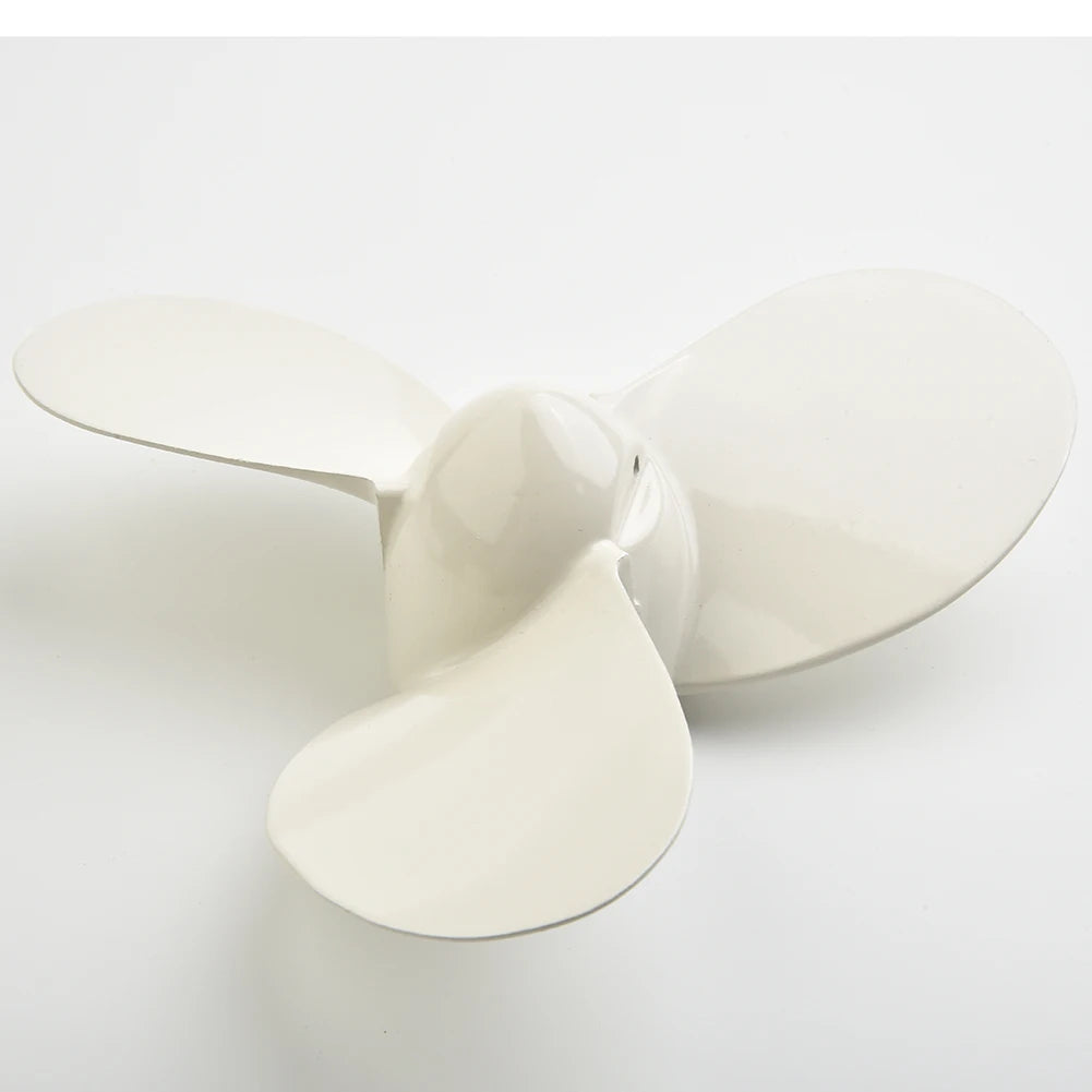 Metal Outboard Propeller With Three Leaves White Aluminum Alloy 7 1/4X5-A Outboard Engine Propeller Ship Spare Parts Propelleres