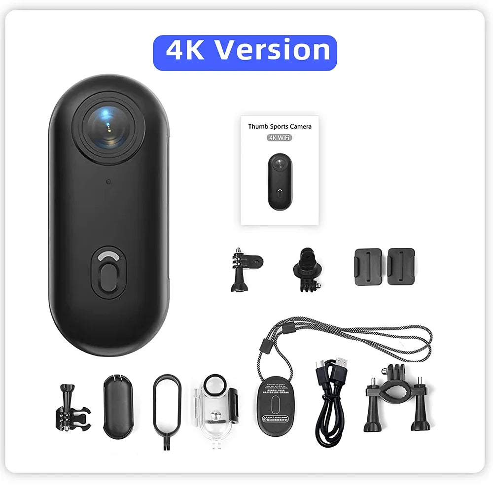 4K Finger WiFi Motorcycle Camera — Lightweight POV Body Cam
