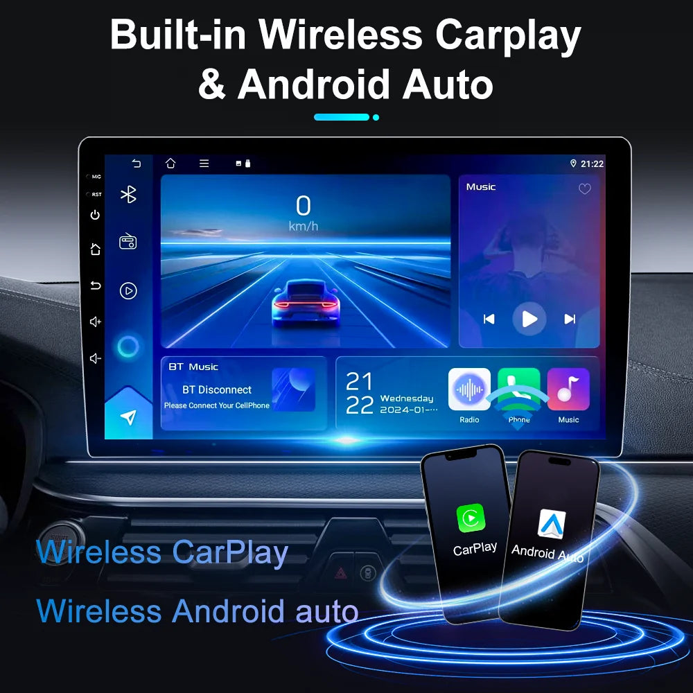 Car Stereo with Apple CarPlay & Android Auto, Compatible with Mazda 3 (2004-2009)