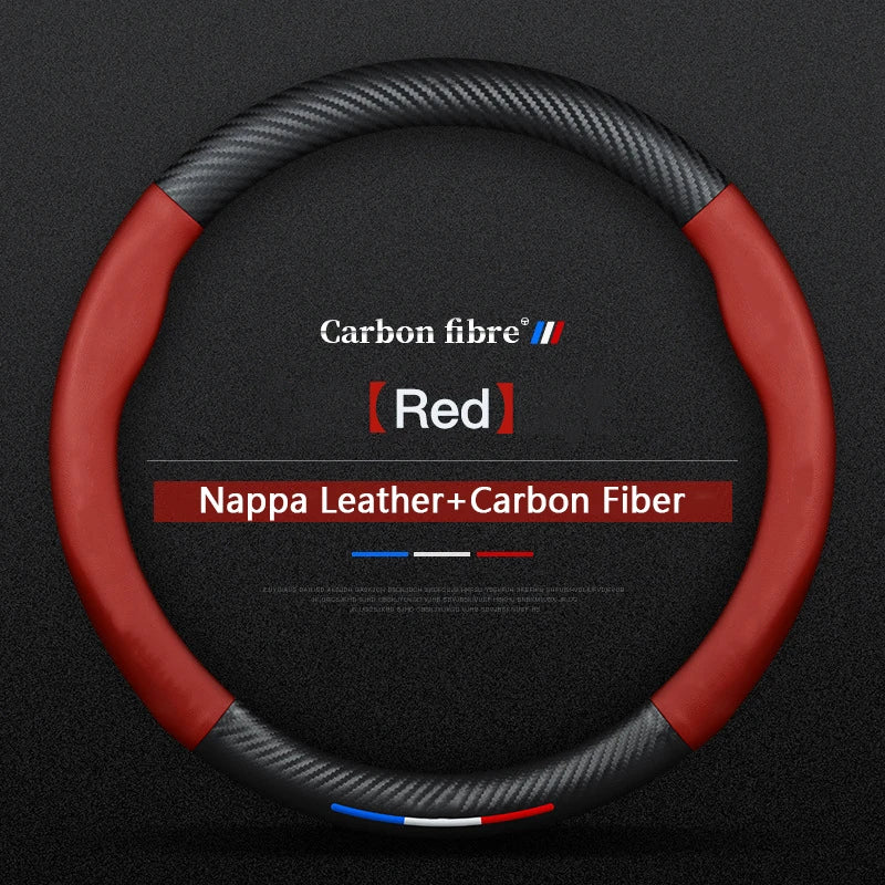 Car Carbon Fiber Leather Steering Wheel Cover For Toyota Camry RAV4 Corolla 86 Reiz Wish CHR Celica Vitz Highlander Yaris Avalon