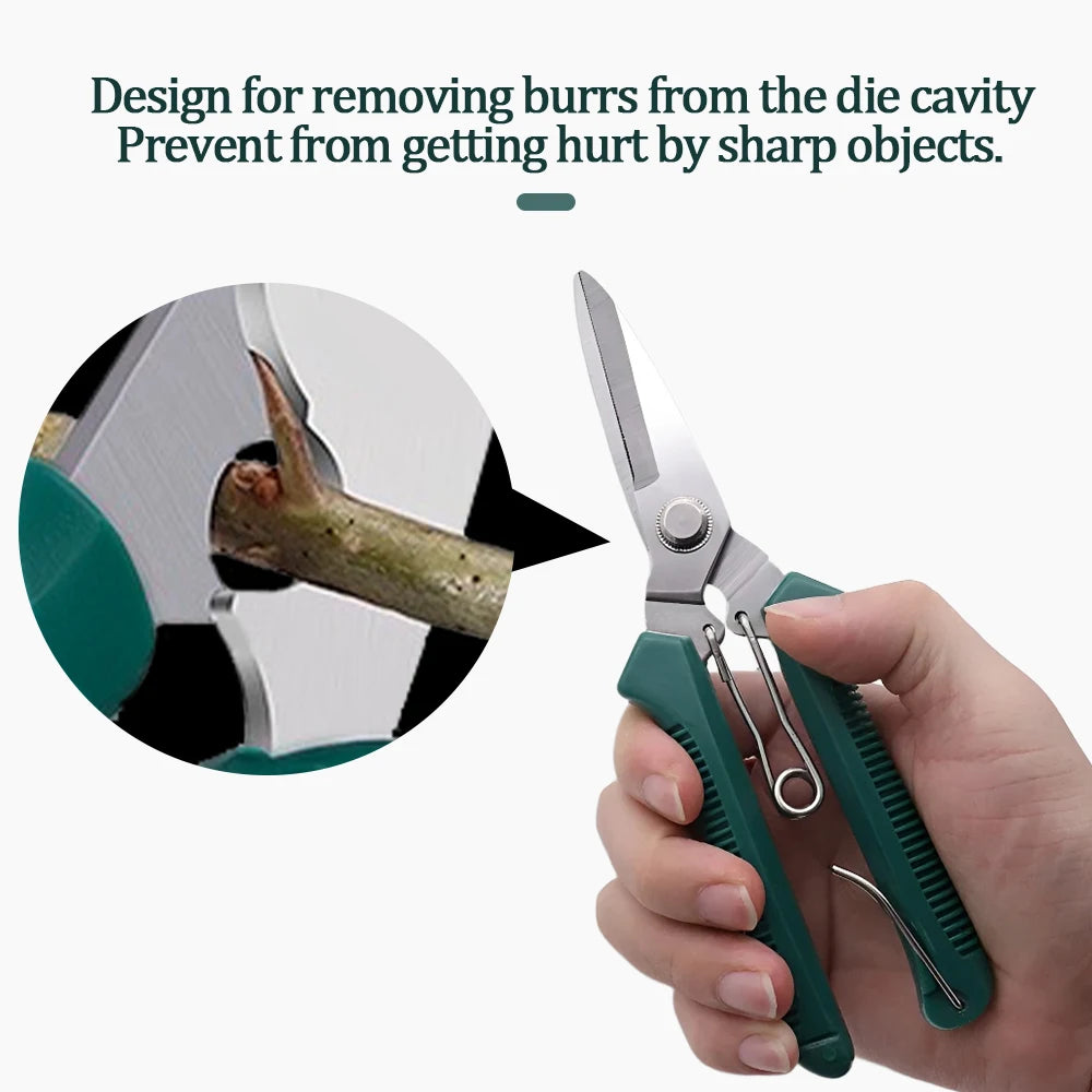 Stainless steel blade, non-slip handle, household utility pruning tool Garden scissors for potting pruning, straight end design