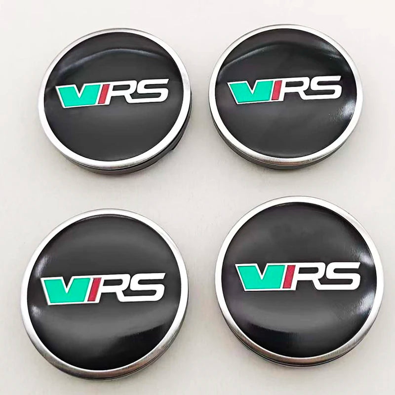 4pcs 56mm Car Styling Wheel Center Hub Caps Logo VRS Rim Cover Badge Emblem For Skoda Rapid Octavia RS Kodiaq Fabia Accessories
