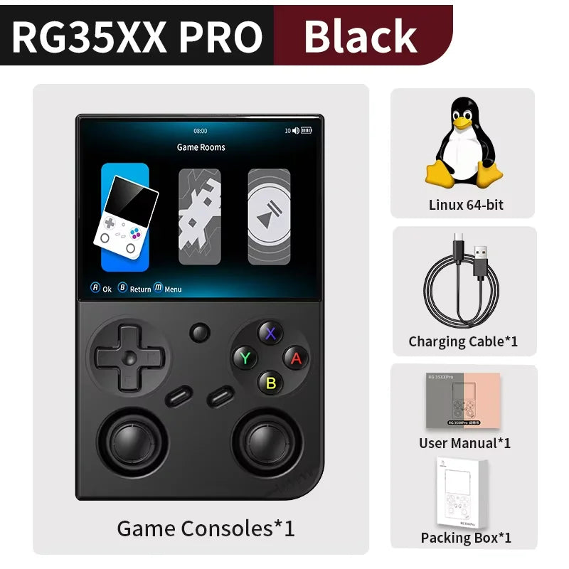 Anbernic RG35XX PRO RG 35XXPRO Retro Handheld Game Console Retro Video Gaming Player Linux 64-bit 3.5IPS Screen3200mAh 256G PSP