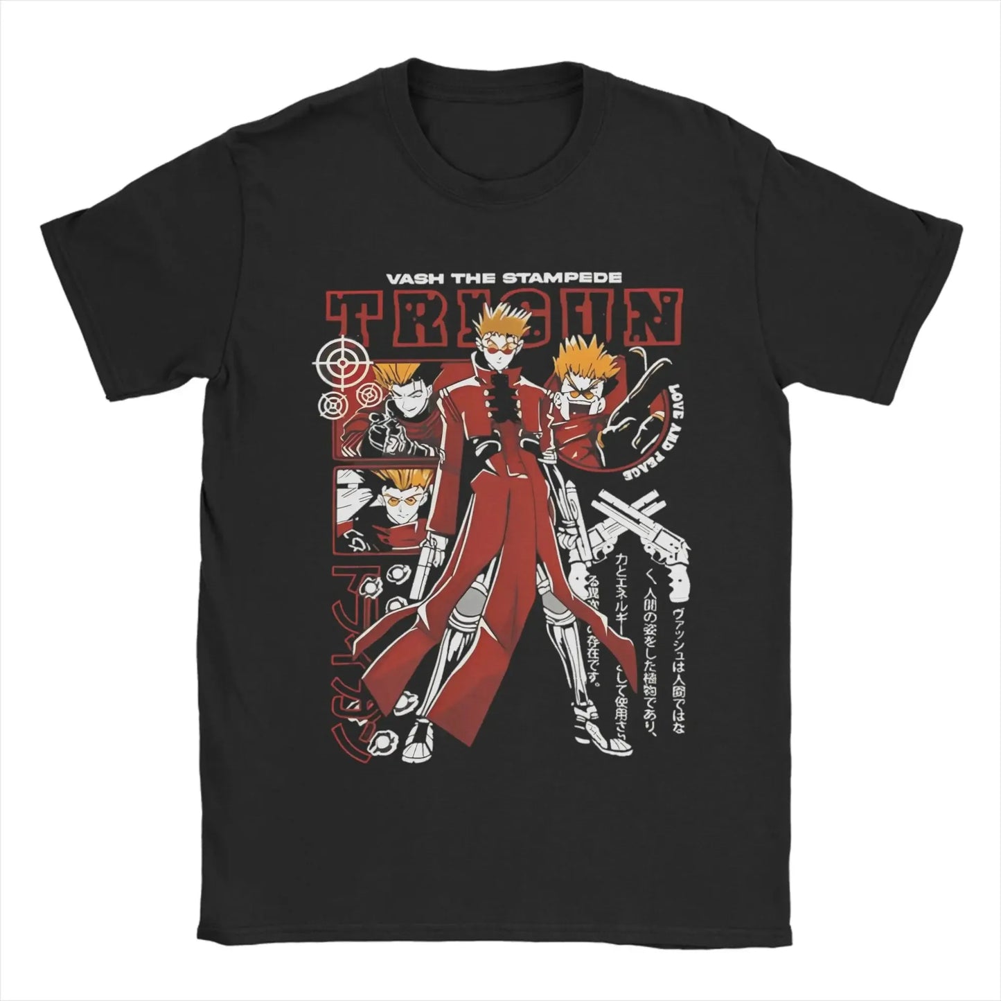 TRIGUN STAMPEDE Trigun Nicholas D Stampede Graphic Print T-Shirts Men Women Fashion Crewneck Cotton Tees Harajuku Oversized Tops